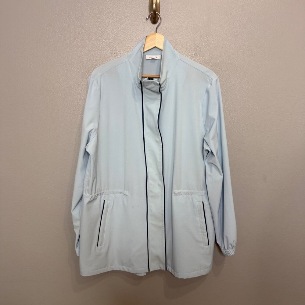 CHICO'S zenergy mockneck anorak jacket in light blue size 2.5 US 14